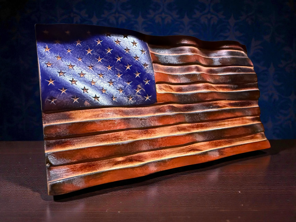 Carved Wavy Flag