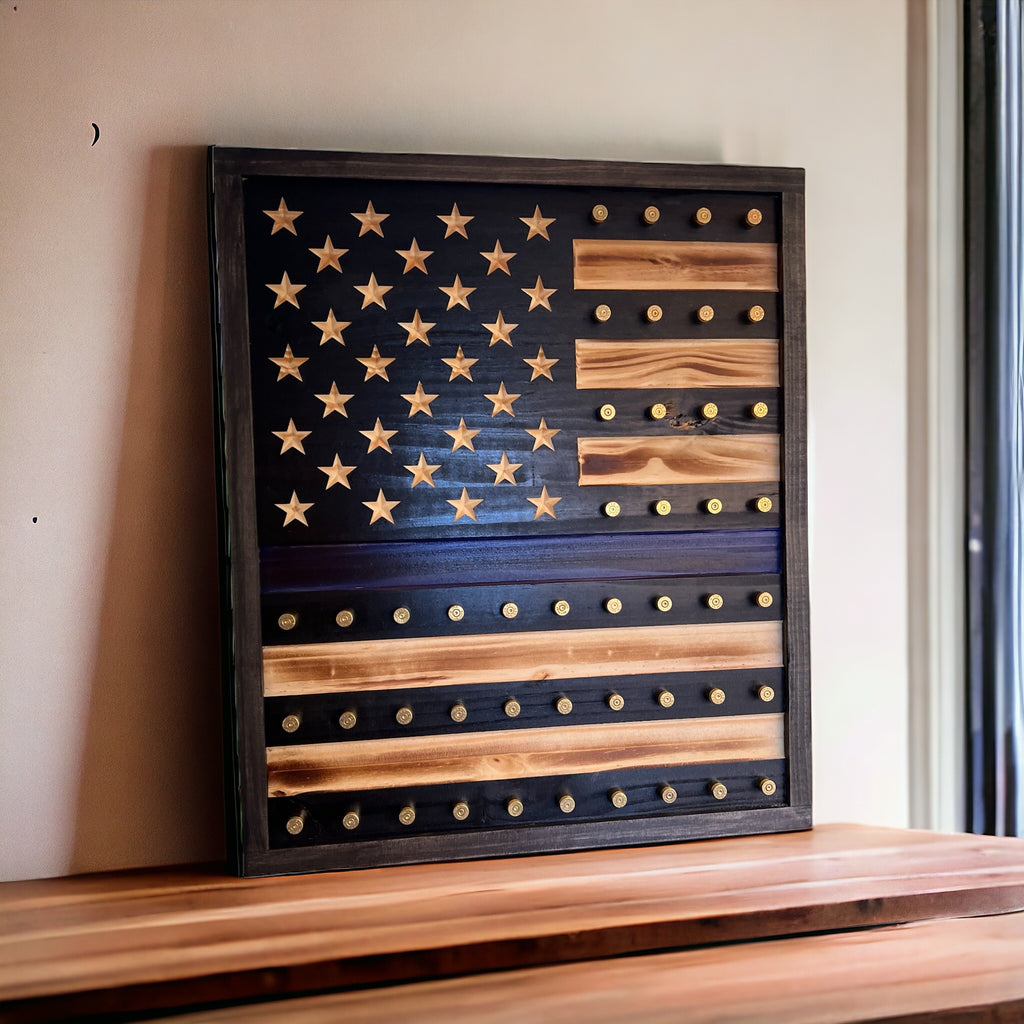 Honor Shield Coin Holder Flag