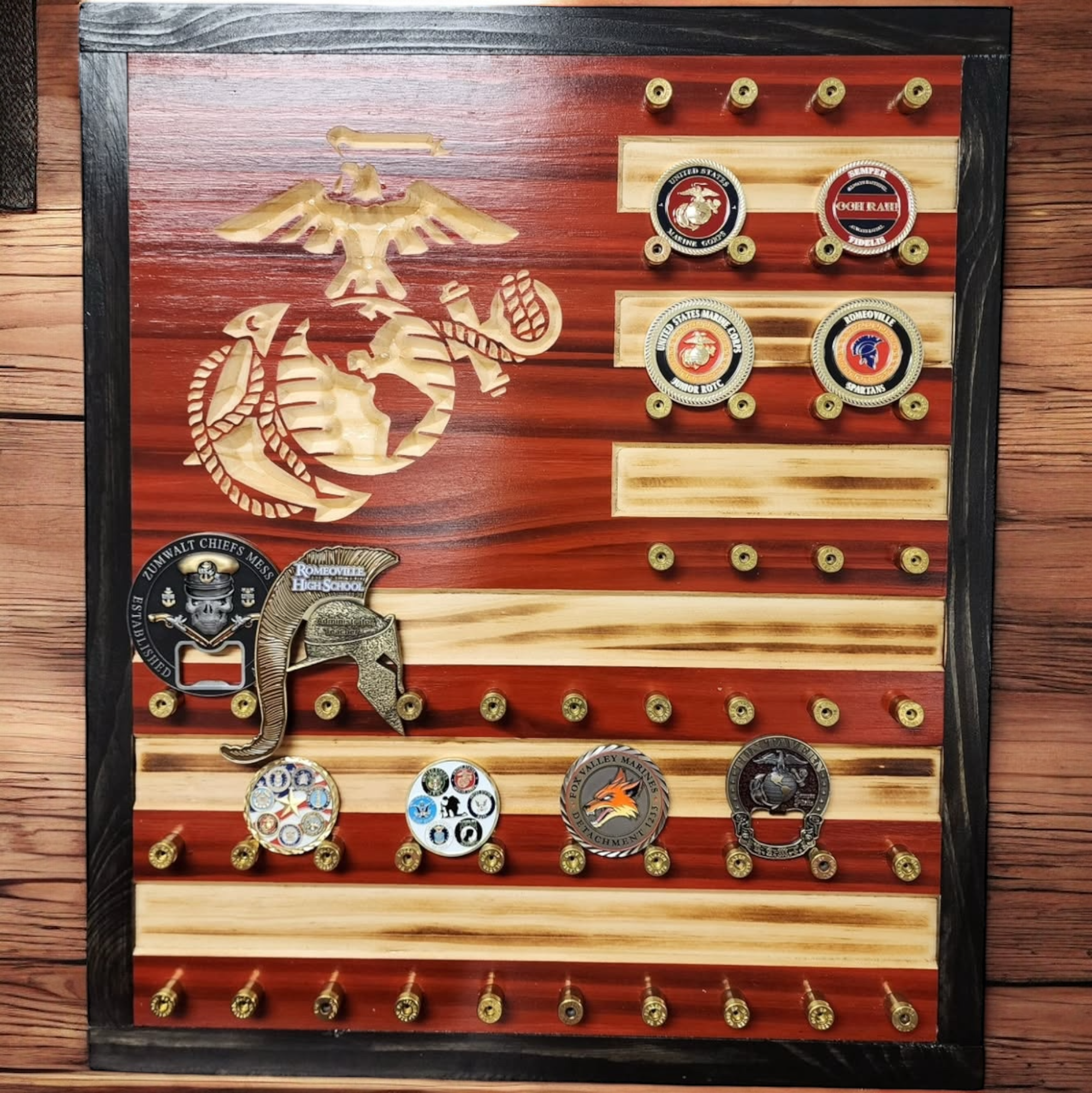 Honor Shield Coin Holder Flag